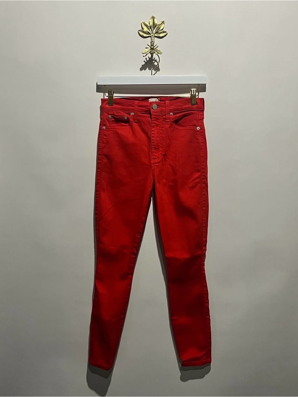 Alice + Olivia Red Skinny Jeans